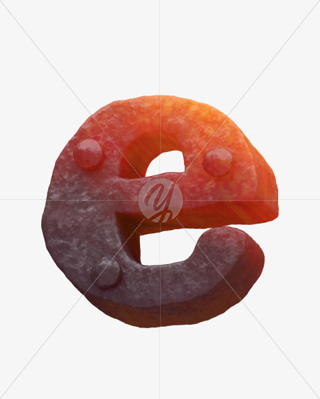 Iron e lowercase from Forged Iron Font on Yellow Images Creative Fonts - S30245