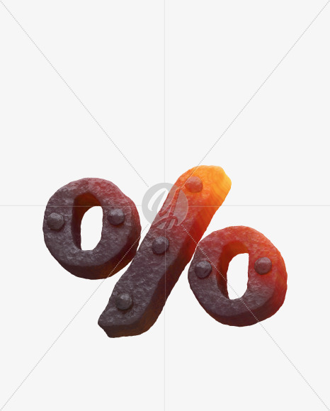 Iron % from Forged Iron Font on Yellow Images Creative Fonts - S30302