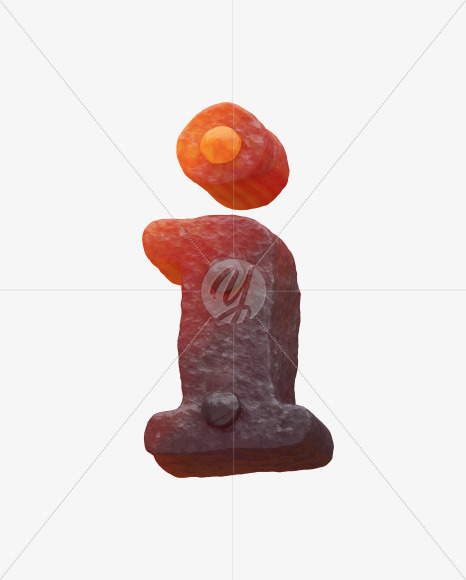 Iron i lowercase from Forged Iron Font on Yellow Images Creative Fonts - S30253