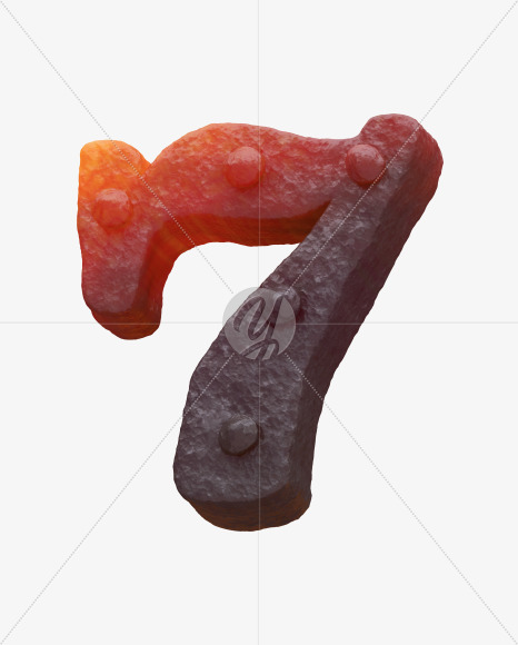 Iron 7 from Forged Iron Font on Yellow Images Creative Fonts - S30294