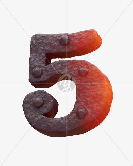 Iron 5 from Forged Iron Font on Yellow Images Creative Fonts - S30292