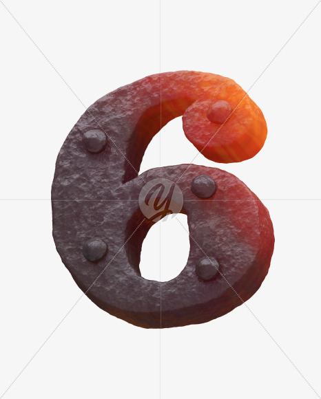 Iron 6 from Forged Iron Font on Yellow Images Creative Fonts - S30293