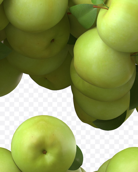 Green apple 6 from Fresh Apples Font on Yellow Images Creative Fonts - S30336