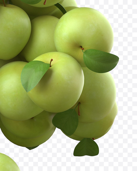 Green apple $ from Fresh Apples Font on Yellow Images Creative Fonts - S30341