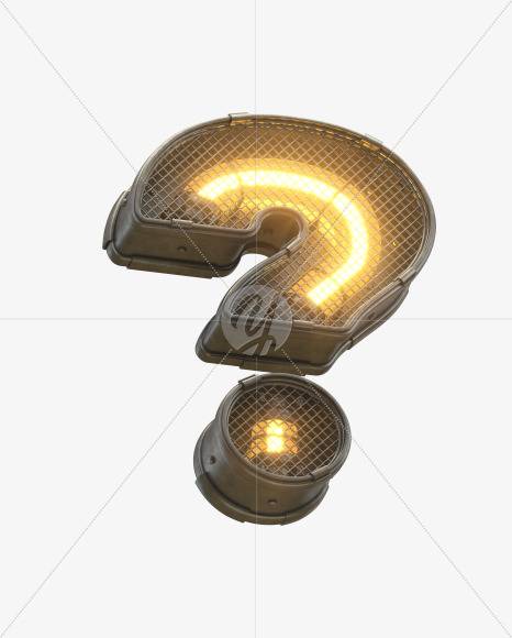 ? from Futuristic Yellow Light Font on Yellow Images Creative Fonts - S30424