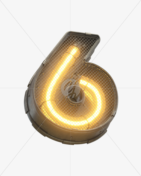 6 from Futuristic Yellow Light Font on Yellow Images Creative Fonts - S30418