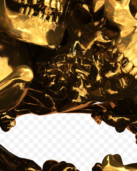 S goldskull from Golden Skull Font on Yellow Images Creative Fonts - S30447