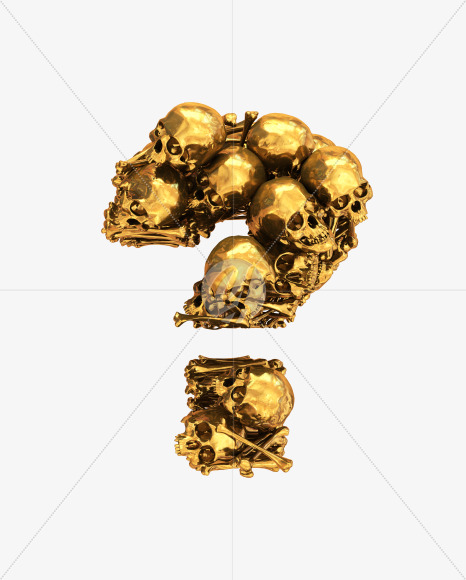 ? goldskull from Golden Skull Font on Yellow Images Creative Fonts - S30465