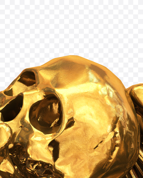 X goldskull from Golden Skull Font on Yellow Images Creative Fonts - S30452