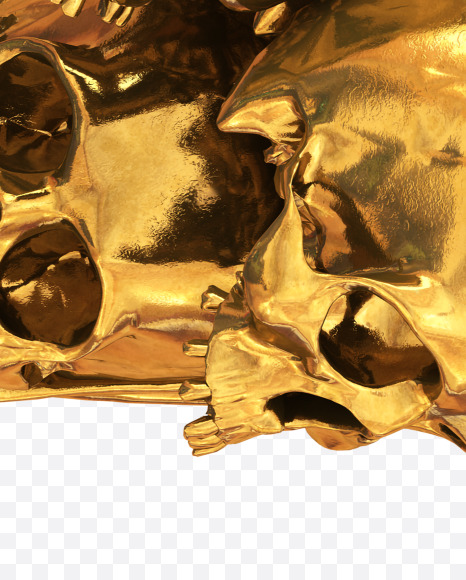 7 goldskull from Golden Skull Font on Yellow Images Creative Fonts - S30461