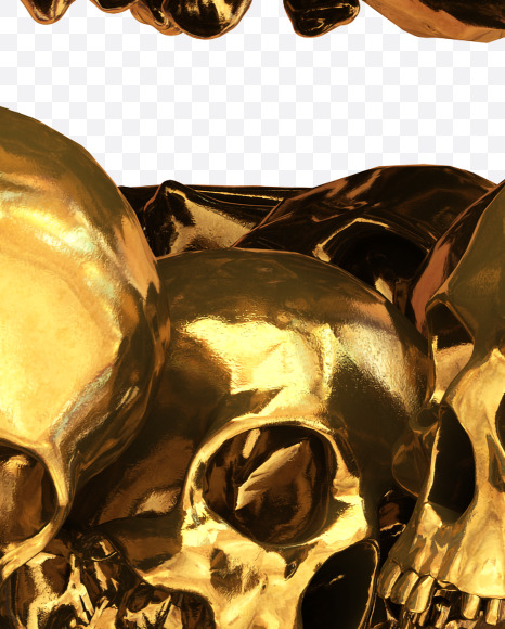 G goldskull from Golden Skull Font on Yellow Images Creative Fonts - S30435