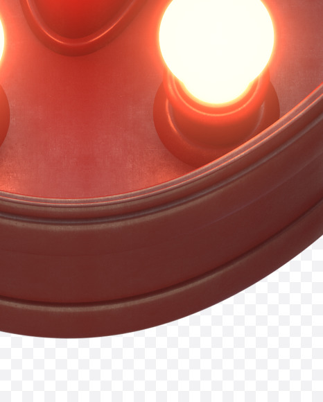 U uppercase from Hot Light Font on Yellow Images Creative Fonts - S30510