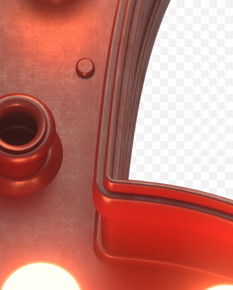 Q uppercase from Hot Light Font on Yellow Images Creative Fonts - S30502