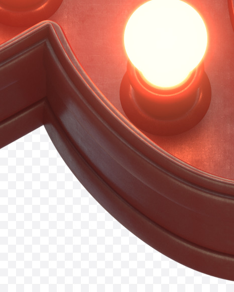 u lowercase from Hot Light Font on Yellow Images Creative Fonts - S30511