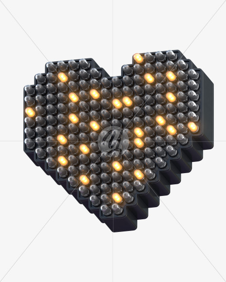 heart ledlight from Info LED Font on Yellow Images Creative Fonts - S30583