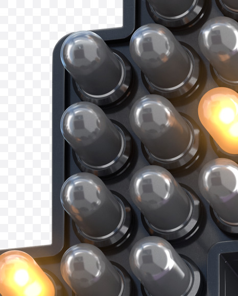 Y ledlight from Info LED Font on Yellow Images Creative Fonts - S30565