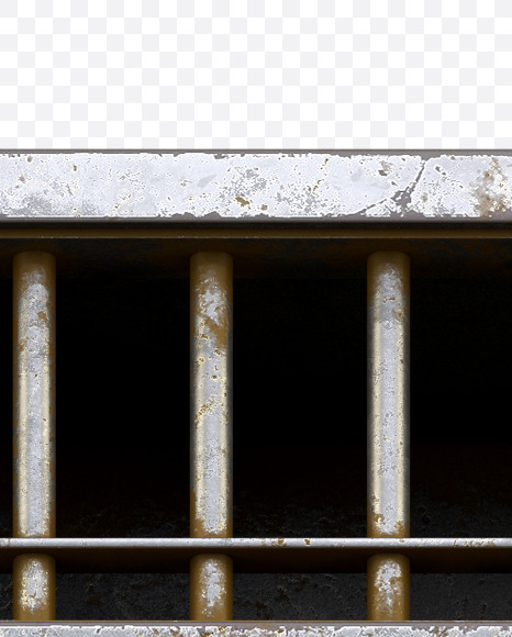 Q jail from Jail Font on Yellow Images Creative Fonts - S30601