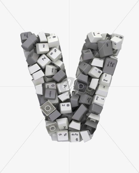 V white keyboard