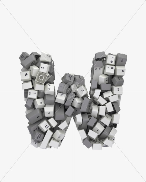 W white keyboard