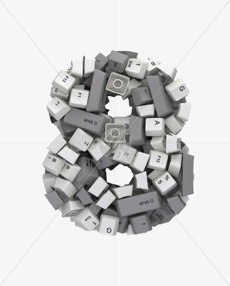 8 white keyboard