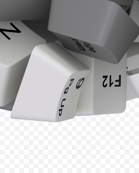 0 white keyboard from Keyboard Button Font on Yellow Images Creative Fonts - S30661