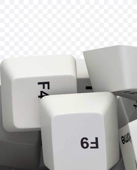 % white keyboard from Keyboard Button Font on Yellow Images Creative Fonts - S30663