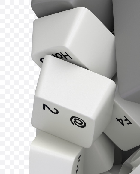 D white keyboard from Keyboard Button Font on Yellow Images Creative Fonts - S30629