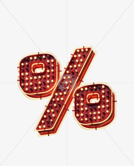 % from Lamp Neon Signboard Font on Yellow Images Creative Fonts - S30705