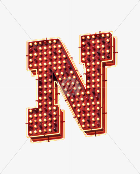 N_lampneon copy from Lamp Neon Signboard Font on Yellow Images Creative Fonts - S30680