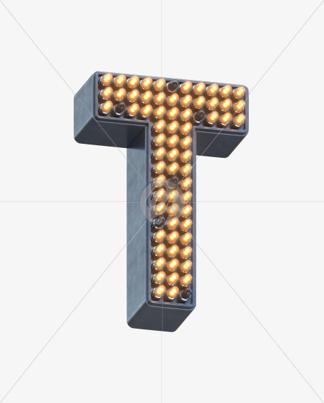 T_ledmetal copy from LED Signal Font on Yellow Images Creative Fonts - S30796