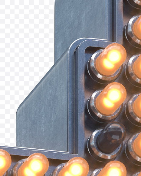 Letter Y from LED Signal Font on Yellow Images Creative Fonts - S30801