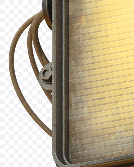 Letter L from Light Metal Board Font on Yellow Images Creative Fonts - S30875