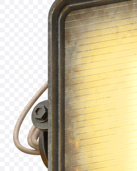 Letter F from Light Metal Board Font on Yellow Images Creative Fonts - S30869