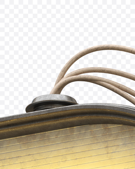 Letter R from Light Metal Board Font on Yellow Images Creative Fonts - S30881