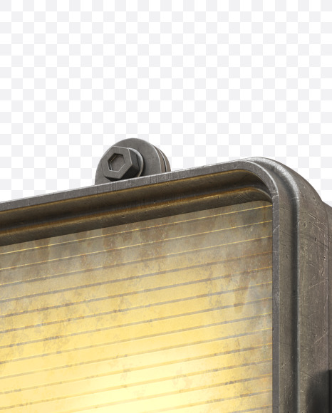 Letter M from Light Metal Board Font on Yellow Images Creative Fonts - S30876