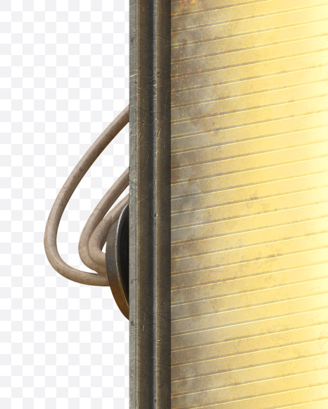 Letter E from Light Metal Board Font on Yellow Images Creative Fonts - S30868