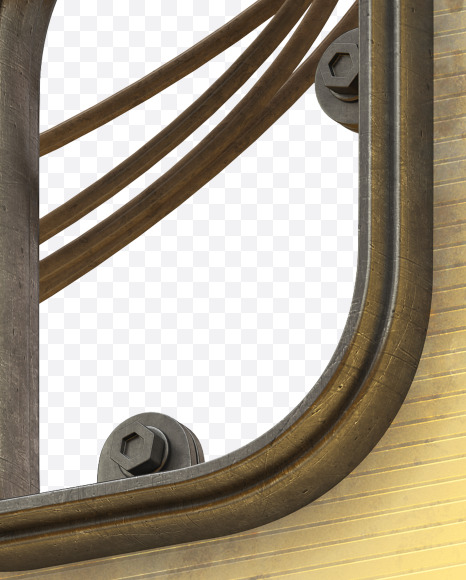 Letter Q from Light Metal Board Font on Yellow Images Creative Fonts - S30880