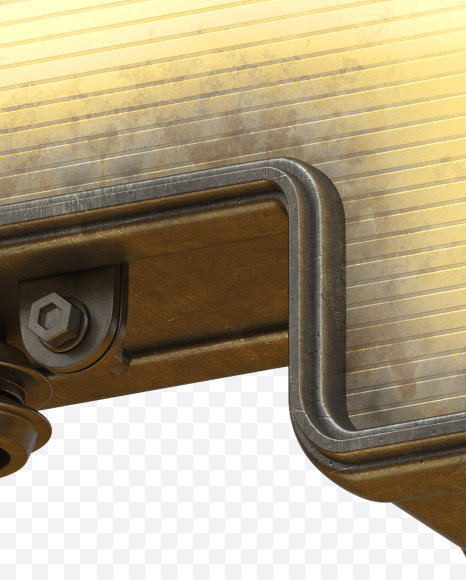 4 from Light Metal Board Font on Yellow Images Creative Fonts - S30893