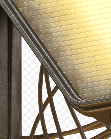 Letter N from Light Metal Board Font on Yellow Images Creative Fonts - S30877