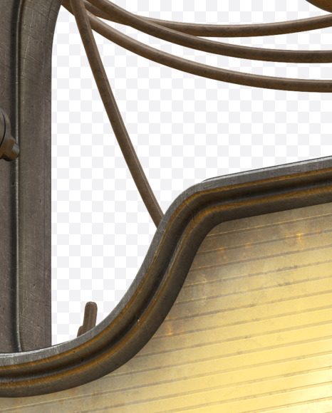 Letter C from Light Metal Board Font on Yellow Images Creative Fonts - S30866