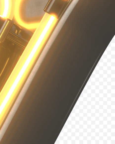 Y uppercase from Metal Retro Neon Font on Yellow Images Creative Fonts - S30954