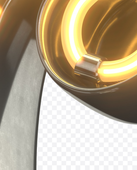 r lowercase from Metal Retro Neon Font on Yellow Images Creative Fonts - S30941