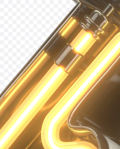 x lowercase from Metal Retro Neon Font on Yellow Images Creative Fonts - S30953