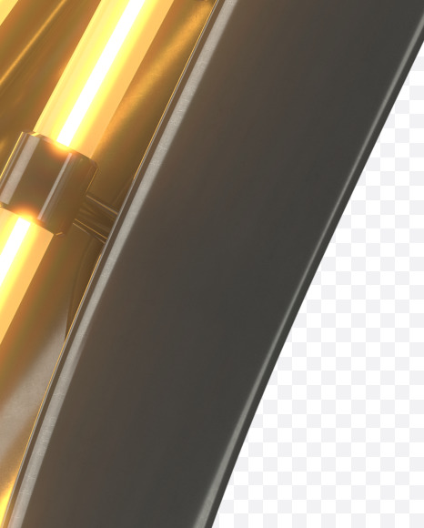 7 from Metal Retro Neon Font on Yellow Images Creative Fonts - S30964