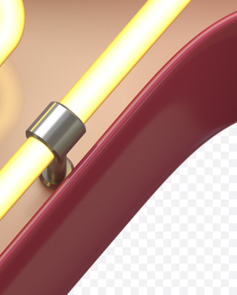 X uppercase from Neon Font on Yellow Images Creative Fonts - S31177