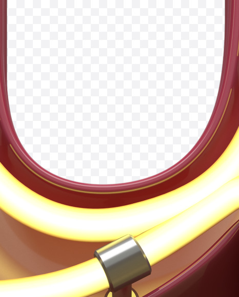 u lowercase from Neon Font on Yellow Images Creative Fonts - S31172