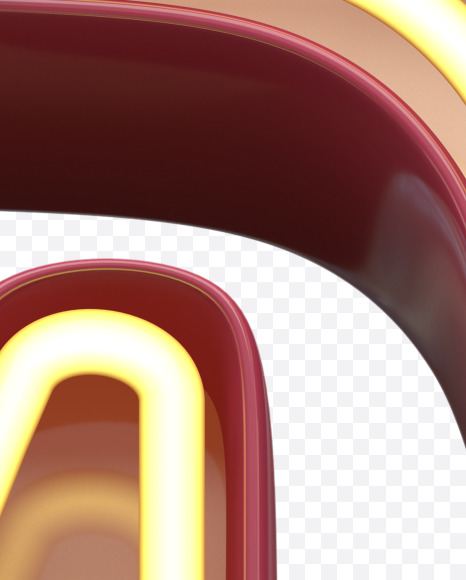 E uppercase from Neon Font on Yellow Images Creative Fonts - S31139