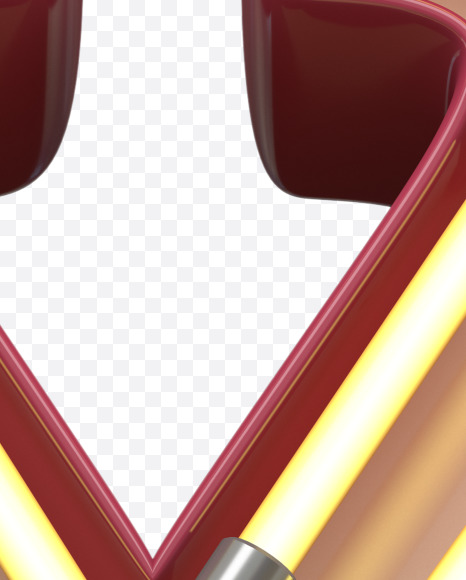 Y uppercase from Neon Font on Yellow Images Creative Fonts - S31179