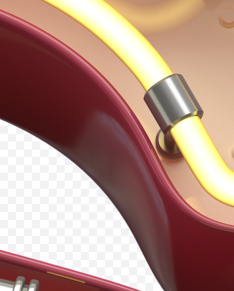 S uppercase from Neon Font on Yellow Images Creative Fonts - S31167