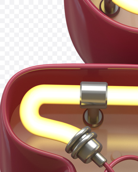 j lowercase from Neon Font on Yellow Images Creative Fonts - S31150